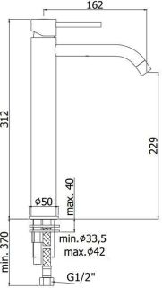 Смеситель для раковины Paffoni Light LIG081NO